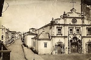 Portugal Azores Sao Miguel Ponta Delgada Church Old Photo Raposo 1890