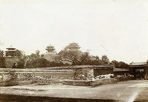 China Beijing Jingshan Park Prospect Hill Old Photo 1906