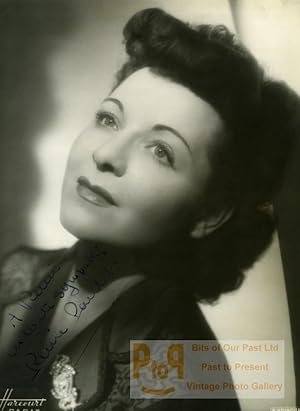 Actress Reine Paulet Cinema Autograph Old Voinquel Harcourt Photo 1940