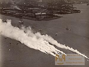 USA Military Marine and Aviation Maneuvers Old US Navy Photo 1920's