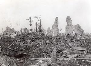 France Thilloy WWI British Western Front Churchyard Old Photo 1914-1918