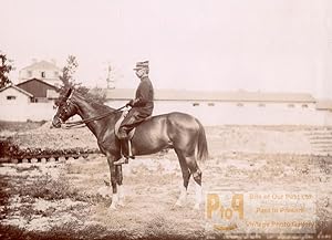 France? Thoroughbred Horse Galopin Military Rider Equitation Old Photo 1900