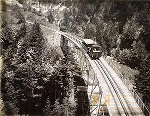 Switzerland Rigi Railway Line Train Old Photo Sommer 1890