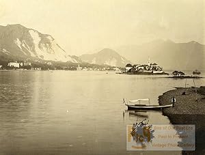 Switzerland Lake Lago Maggiore Isola dei Pescatori Old Photo Nessi 1890