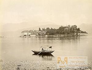 Switzerland Lake Lago Maggiore Isola Bella Boat Old Photo Nessi 1890