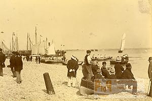 France Baie de Somme Le Crotoy Saint Valery sur Somme Fishing boats Photo 1885