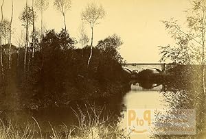 France Haute-Saône Saône River at Savoyeux Old Photo Noir 1896