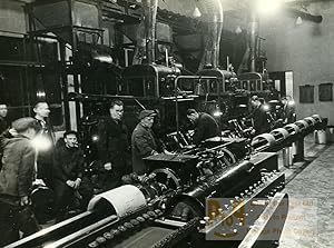 Russia Moscow production Pravda newspaper Printing Press? Old Photo 1947