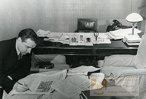 Russia Moscow L A Grebnev Editor-in-chief newspaper Pravda Old Photo 1947