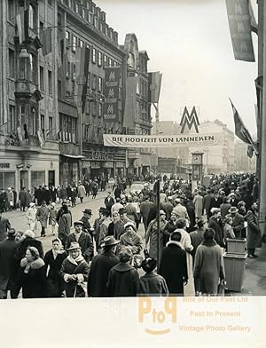 Seller image for East Germany Leipzig Spring Fair Busy City Center Petershof Old Photo 1964 for sale by Bits of Our Past Ltd