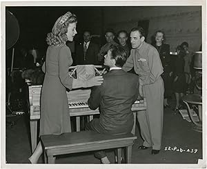 Imagen del vendedor de Step Lively (Original photograph of Frank Sinatra, director Tim Whelan, and actress Gloria DeHaven from the set of the 1944 film) a la venta por Royal Books, Inc., ABAA