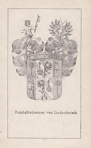 "Reichsfreiherren von Lindesheimb" - Lindesheimb Österreich Austria Wappen heraldry Heraldik coat...