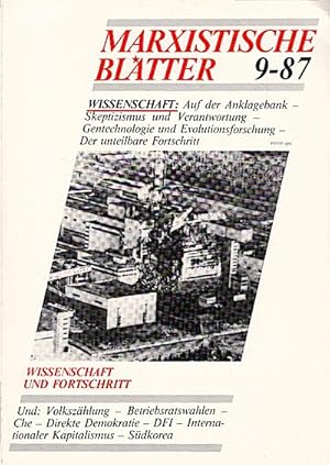 Bild des Verkufers fr Marxistische Bltter; Heft 9-87. 25. Jahrgang : Wissenschaft und Fortschritt zum Verkauf von Schrmann und Kiewning GbR