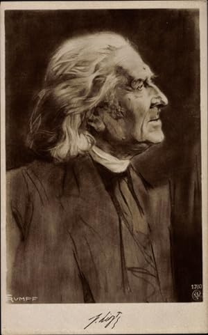Bild des Verkufers fr Knstler Ansichtskarte / Postkarte Franz Liszt, Liszt Ferencz, sterreichisch-ungarischer Komponist zum Verkauf von akpool GmbH