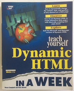 Bild des Verkufers fr Sams Teach Yourself Dynamic HTML in a Week zum Verkauf von Chris Barmby MBE. C & A. J. Barmby