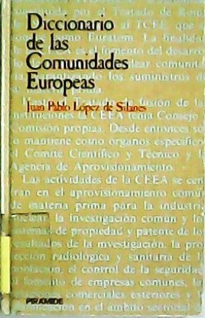 Seller image for Diccionario de las Comunidades Europeas. for sale by Librera y Editorial Renacimiento, S.A.