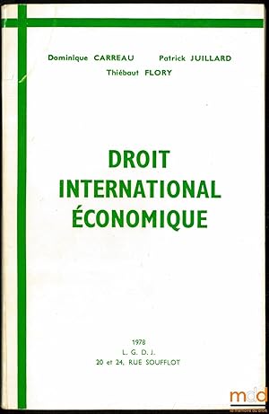 Bild des Verkufers fr DROIT INTERNATIONAL CONOMIQUE, 1red. zum Verkauf von La Memoire du Droit