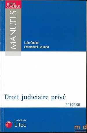 Image du vendeur pour DROIT JUDICIAIRE PRIV, 4me d., coll. Manuel mis en vente par La Memoire du Droit