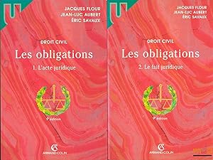 Image du vendeur pour DROIT CIVIL, LES OBLIGATIONS, t. I: L'ACTE JURIDIQUE, 9me d.; t. II: LE FAIT JURIDIQUE, 9me d., coll. Universit mis en vente par La Memoire du Droit