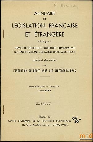 Image du vendeur pour LA Ve RPUBLIQUE EN 1979, extrait de l'Annuaire de lgislation franaise et trangre, nouvelle srie, t. XXVIII, annes 1979-1980 mis en vente par La Memoire du Droit