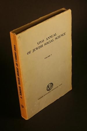 Seller image for Yivo annual of Jewish social science, vol. V. for sale by Steven Wolfe Books