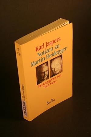 Image du vendeur pour Notizen zu Martin Heidegger. Hrsg. Von Hans Saner mis en vente par Steven Wolfe Books