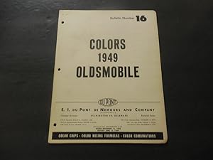 Oldsmobile Colors 1949 Bulletin #16 Du Pont De Nemours, Co Jun 15 1949