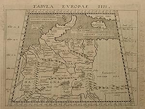 Tabula Europae IIII, Blatt 5. Aus: Geographiiae Cl. Ptolemaei pars secunda. Deutschlandkarte - Ge...