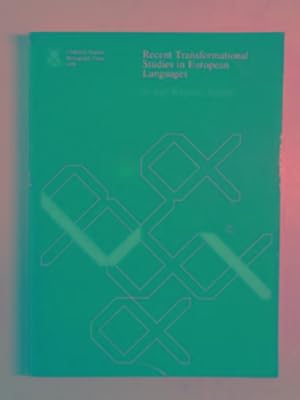 Bild des Verk�ufers f�r Recent transformational studies in European languages zum Verkauf von Cotswold Internet Books