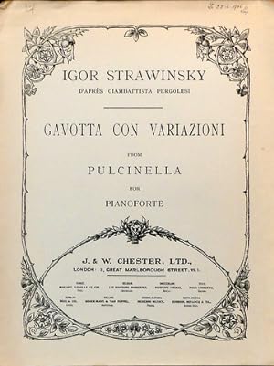 Gavotta con variazioni from Pulcinella for pianoforte