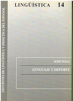 Imagen del vendedor de LENGUAJE Y DEPORTE. Programa de trabajo (con algunas reflexiones incipientes). a la venta por angeles sancha libros