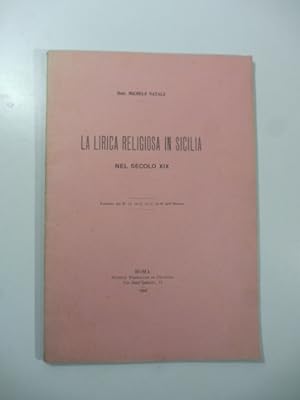 La lirica religiosa in Sicilia nel secolo XIX