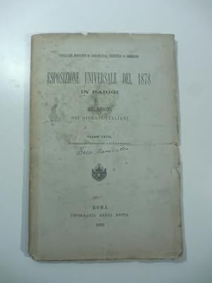 Esposizione universale del 1878 in Parigi. Relazioni dei giurati italiani. Classe LXVII. Material...