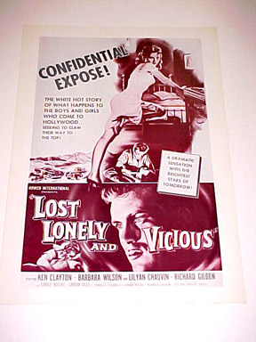 LOST LONELY AND VICIOUS-EXPLOITATION PRESSBK VG
