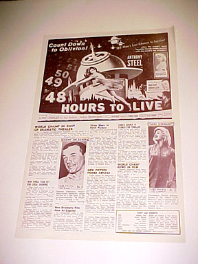 48 HOURS TO LIVE-SCI-FI GOOD GIRL ART-FLYING SAUCERS VG