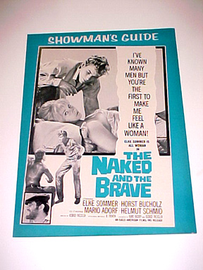 NAKED & THE BRAVE-ELKE SOMMER-GREAT PRESSBOOK VG