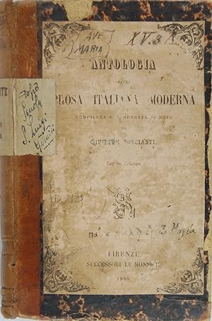Antologia della Prosa Italiana Moderna compilata e corredata di note da Giuseppe Puccianti
