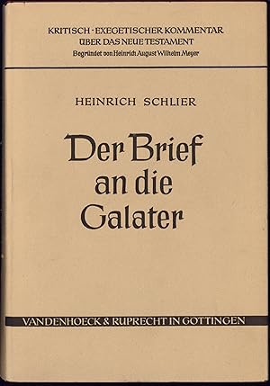 Seller image for Der Brief an die Galater (Meyers Kommentar VII) for sale by North Country Books