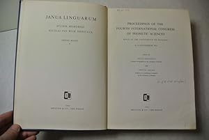 Seller image for Proceedings of the Fourth International Congress of Onomastic Sciences, Held ath the University of Helsinki, 4-9 September 1961. (= Janua Linguarum. Series maior. Vol. 10) for sale by Antiquariat Bookfarm