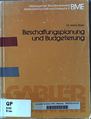 Seller image for Beschaffungsplanung und Budgetierung. Gabler-Studientexte; for sale by books4less (Versandantiquariat Petra Gros GmbH & Co. KG)