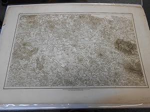 Cham. Original- Stahlstichkarte 1850 aus dem Topographischen Atlas. Königreich Bayern, München 18...