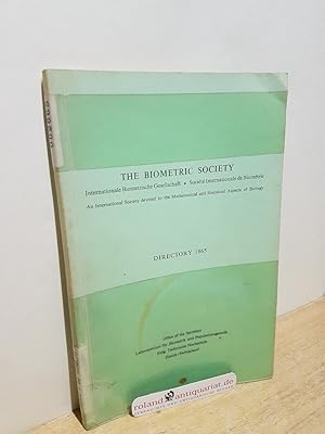 Imagen del vendedor de The Biometric Society - Internationale Biometrische Gesellschaft - Socit Internationale de Biomtrie Directory 1965 a la venta por Roland Antiquariat UG haftungsbeschrnkt