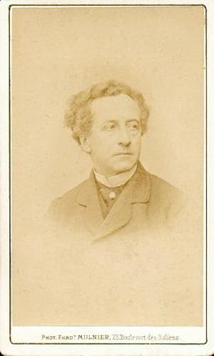 Jean Baptiste Prosper Bressant, French Stage Actor old Mulnier CDV Photo 1870