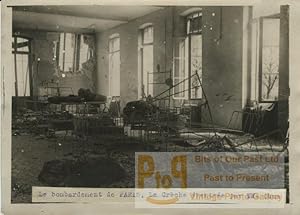 Seller image for Nursery Shell Bombing Paris WWI WW1 old Photo 1914-1918 for sale by Bits of Our Past Ltd