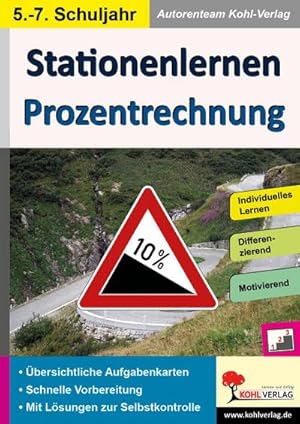 Bild des Verkufers fr Stationenlernen Prozentrechnung : Kopiervorlagen zum Einsatz im 5.-7. Schuljahr zum Verkauf von AHA-BUCH GmbH