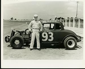 BILL MILLER #93 FLATHEAD MODIFIED RACE CAR-1956 PHOTO