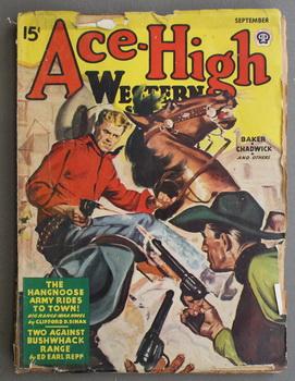 Bild des Verkufers fr ACE-HIGH (Pulp Magazine). September 1945; -- Volume 10 #2 The Hangnoose Army Rides to Town by C. D. Simak zum Verkauf von Comic World