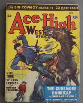 Seller image for ACE-HIGH (Pulp Magazine). September 1950; -- Volume 23 #3 The Gunsmoke Handicap by Rolland Lynch; for sale by Comic World