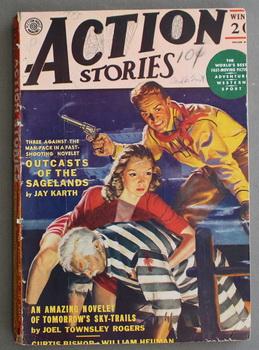 Bild des Verkufers fr ACTION STORIES (Pulp Magazine). Winter 1943 ; -- Volume 17 #6 Outcasts of the Sagelands by Jay Karth; zum Verkauf von Comic World