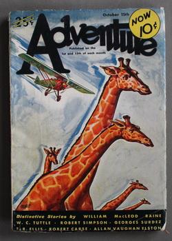 Image du vendeur pour ADVENTURE (Pulp Magazine). October 15th 1932; -- Volume 84 #3 The Crown On Crocodile Island by Robert Simpson; The Belfry by Allan Vaughan Elston; The Long Night by Robert Carse; The Ghost Riders (II) W. C. Tuttle; mis en vente par Comic World